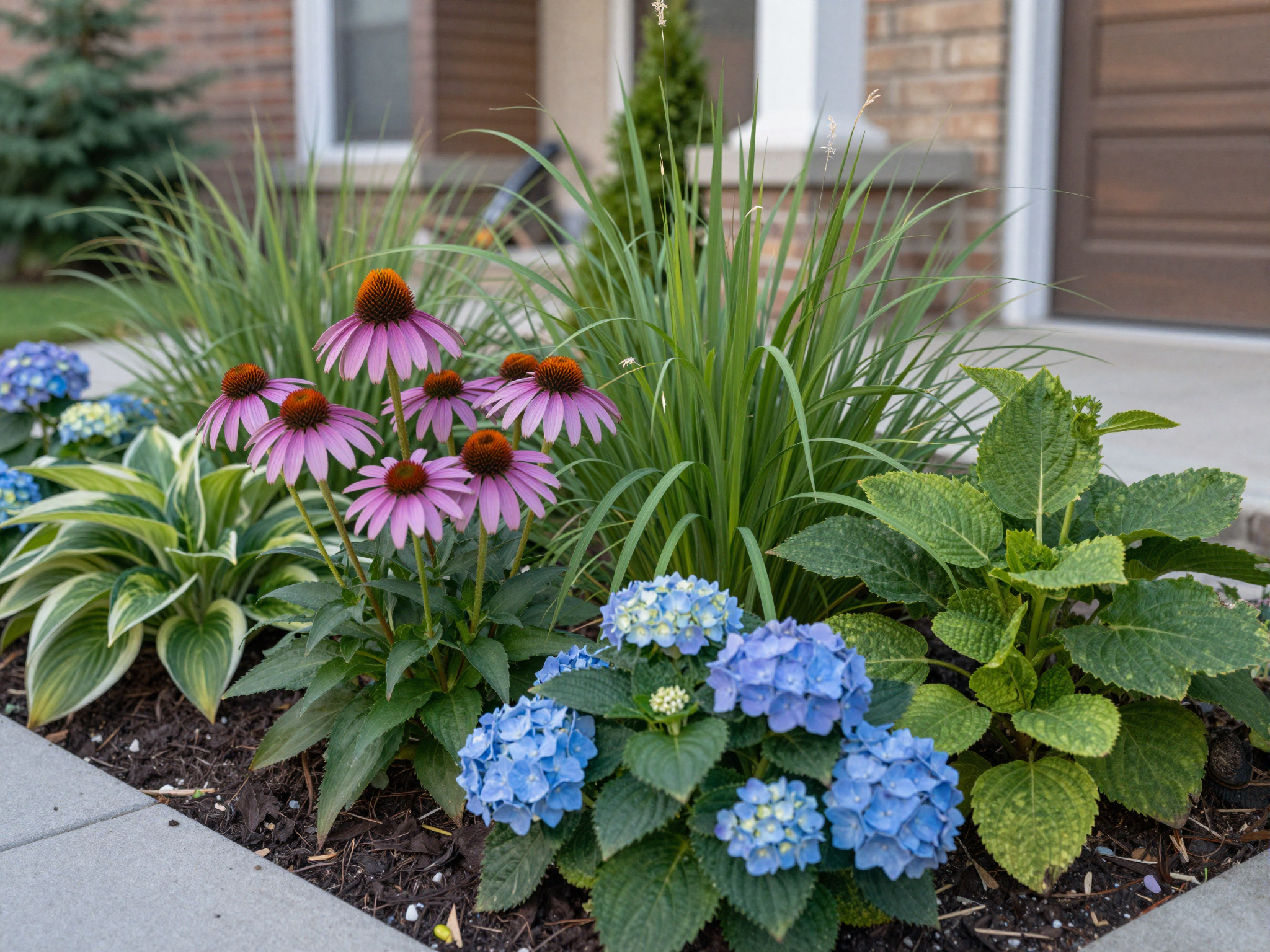 Garden plantings with perennials